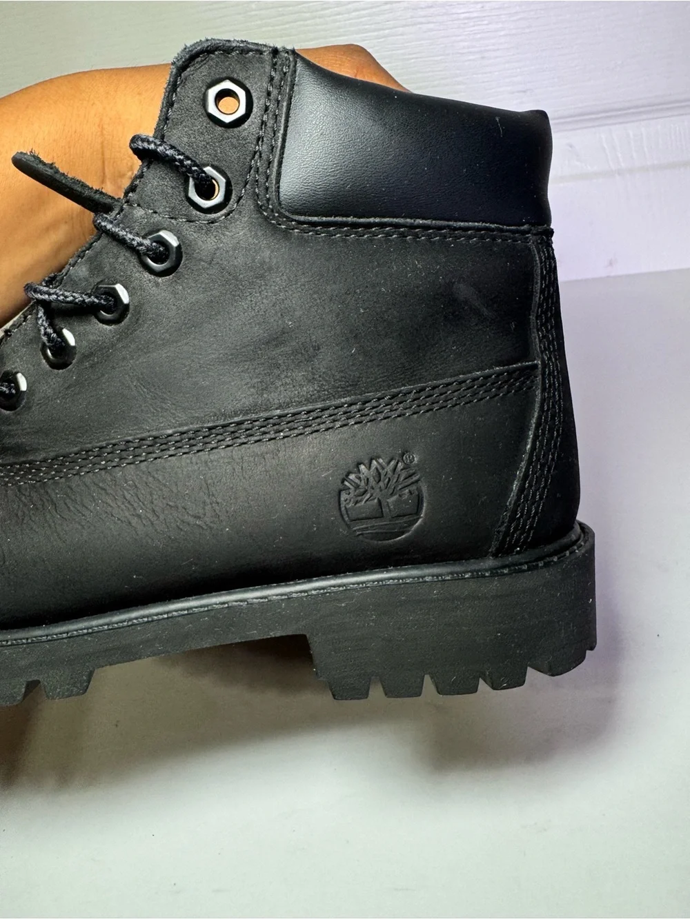 Black Timberland Premium 6” Waterproof Boots - Youth Size 2